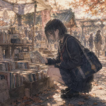 落ち葉と古い本