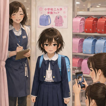 女子小学生フル装備の真琴くん