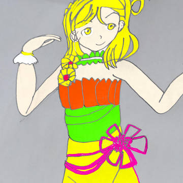 カラフルドレスの鞠莉さん