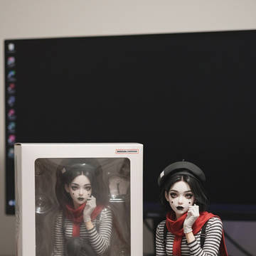 Mime girl PVC figurine