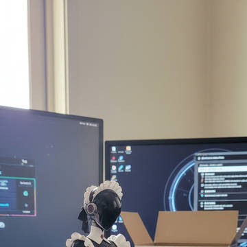 Maid robot figurine