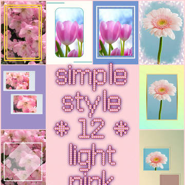 【フリー素材】SimpleStyle12明るいピンク色の花
