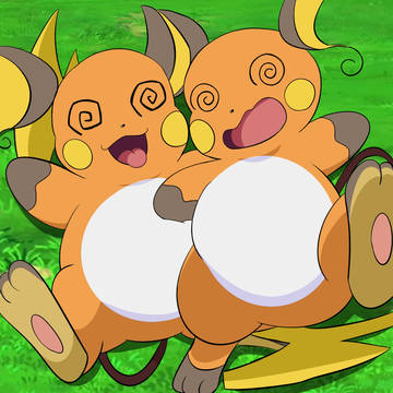 ライチュウダブルぐるぐる目