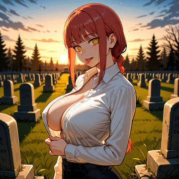 Makima, ready to undress