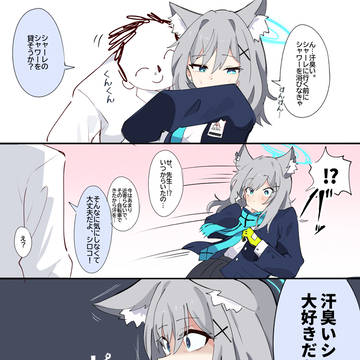汗をかいたシロコ