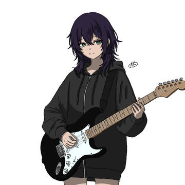 ボサ髪彩葉🦊×ギター(ストラトキャスター)🎸概念