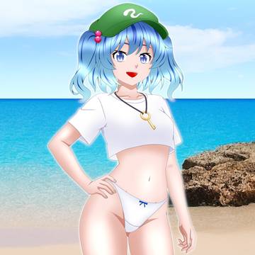 [東方] 河城にとりと二人きりで泳ぎに来ました