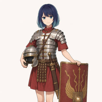 古代ローマ兵の黒川あかねちゃん