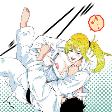 勝利の投げ技でポロリ！(クリス)