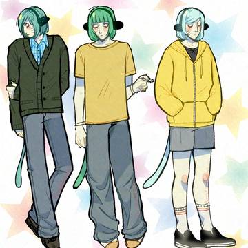 Nyon woth different outfits ♡