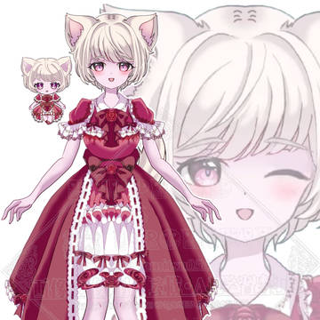【お仕事】じゅんりん様・5周年記念企画用・新衣装立ち絵🌹