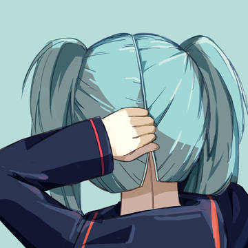 ツインテ着ぐるみ後頭部
