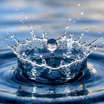 A drop of water fell on surface