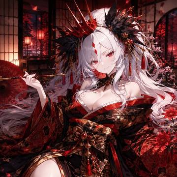 花魁姿の赤の女王
