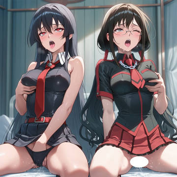 趣味絵A230 更衣小夜 & アカメ