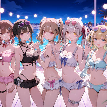 海の家でお給仕