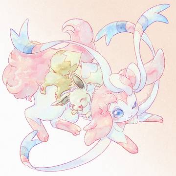 ニンフィア＆イーブイちゃん💝🤎🤍