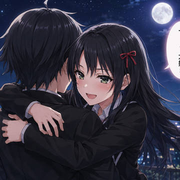 【生成AI】俺ガイル二次創作より黒髪あーしさん(三浦優美子)