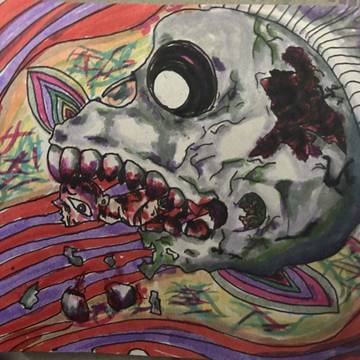 病み期の手書き水彩+線画