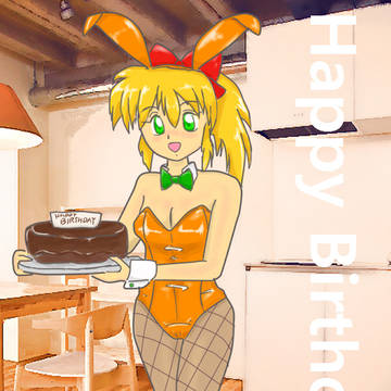 バニースーツの十文字ミコちゃん