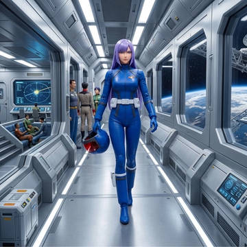 廊下を歩くルー・ルカ