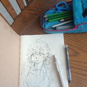 a drawing on a chair