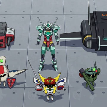 結成！フォース・プチカプルズ！(AIでアニメ塗りとガンプラ化)