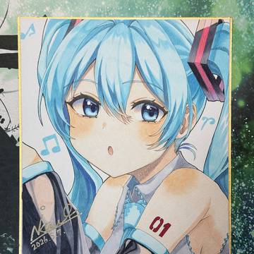 最近描いた色紙イラスト集