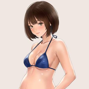 水着の妊婦お姉さん