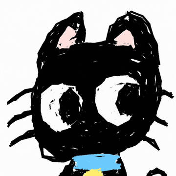 青い首輪の猫
