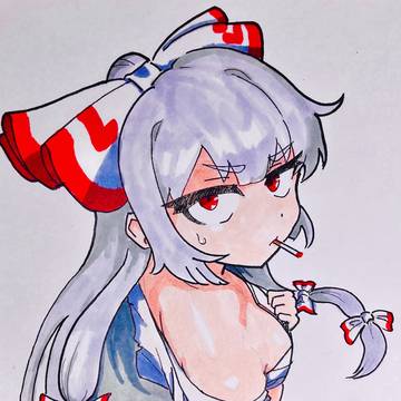 暑そうな妹紅さん
