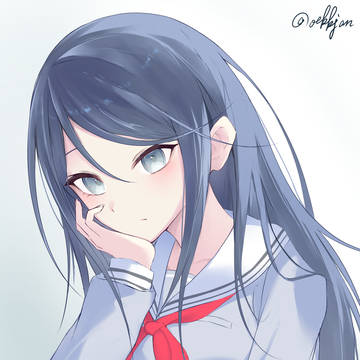 じーっ