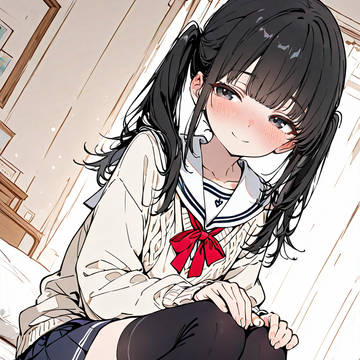 ちっぱい制服ニーハイ ツインテール