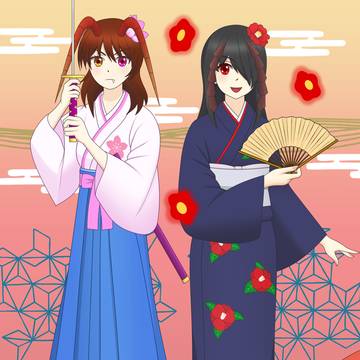 百足娘と馬陸娘