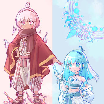 イラストコンテスト「火と水のふたご」