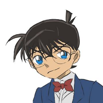 名探偵コナン （線画と塗りは全て指で描いた）
