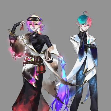 火の魔術師と水の錬金術師の双子