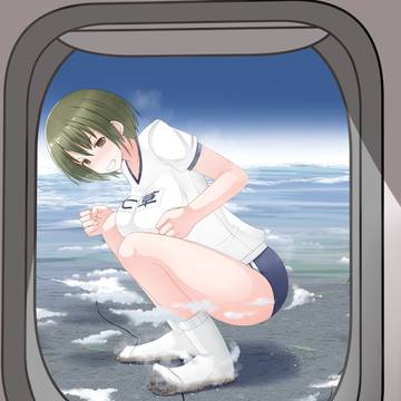 超巨大アイドルが街を破壊する様子を飛行機から見るやつ