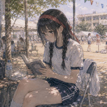 運動会のすみで