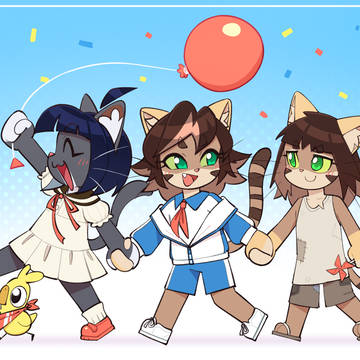 ちっちゃい彼女たちが一緒に楽しくこどもの日を過ごす🎈👧