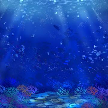 差し込む光と魚たち