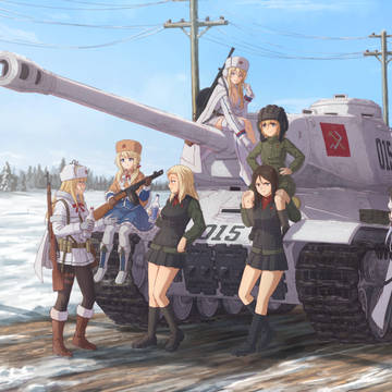 Comrade on the snowfield