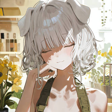 陽だまりの微睡み、花と影。