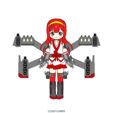 【CHARAT+ペイント】烈火型戦艦二番艦・豪火　(リメイク)