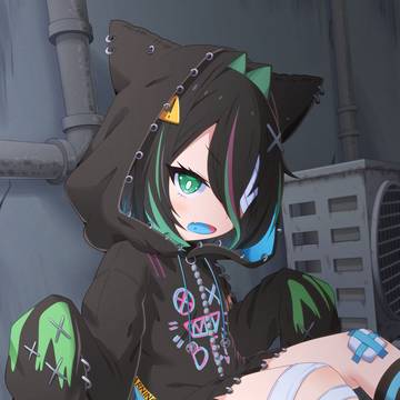 【Skeb】憂鬱系エモ猫の女の子