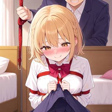 緊縛強盗に縛れたのに喜ぶ女子高生