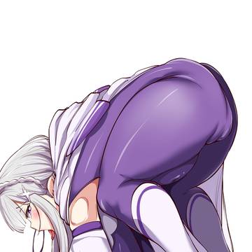 牛みたい乳で牛みたいポーズの牛エミリアたん