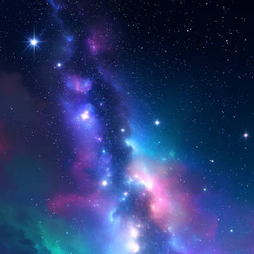 幻想的な星空と虹彩雲の絶景