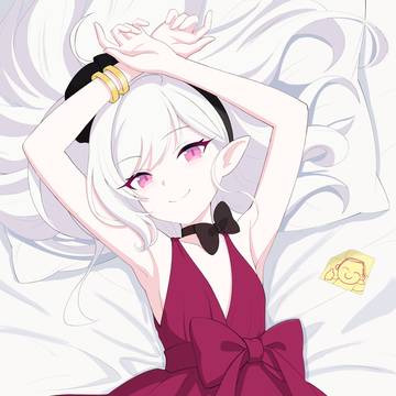 ベッドの上のムツキ