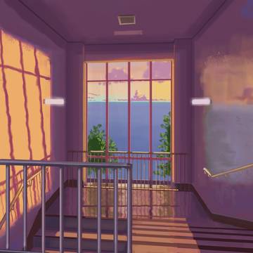 学校の階段